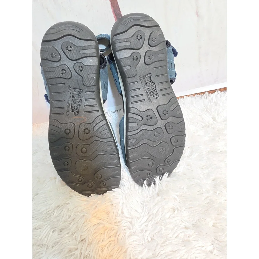 Hotter Stability Strappy Sandals Strap back Blue Women's Size 8.5